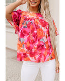 Darrahopens Women's Fashion > Tops & T-shirts Azura Exchange Wide Sleeve Floral Print Blouse - L