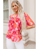 Darrahopens Women's Fashion > Tops & T-shirts Azura Exchange Wide Sleeve Floral Print Blouse - L