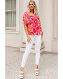 Darrahopens Women's Fashion > Tops & T-shirts Azura Exchange Wide Sleeve Floral Print Blouse - L