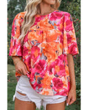 Darrahopens Women's Fashion > Tops & T-shirts Azura Exchange Wide Sleeve Floral Print Blouse - L