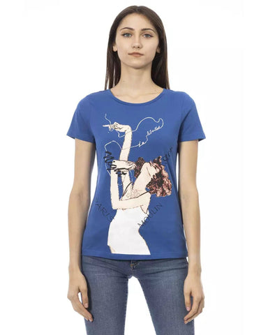 Darrahopens Women's Fashion > Tops & T-shirts Short Sleeve T-shirt with Front Print M Women