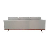 3 Seater Sofa Beige Fabric Modern Lounge Set for Living Room Couch with Wooden Frame