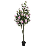 Flowering Pink Artificial Camellia Tree 180cm