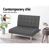 Artiss Linen Sofa Bed Lounge Chair Single Seater Modular Bed Set