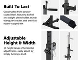 Commercial Squat Rack Adjustable Pair Fitness Exercise Weight Lifting Gym Barbell Stand