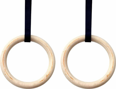 32mm Wooden Gymnastic Rings Olympic Gym Rings Strength Training