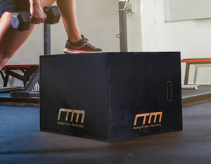 3 IN 1 Black Wood Plyo Games Plyometric Jump Box