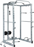 Power Rack Squat Cage Stands w Lat Pulldown Home Gym