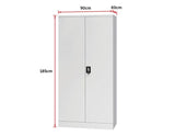 Two-Door Shelf Office Gym Filing Storage Locker Cabinet Safe