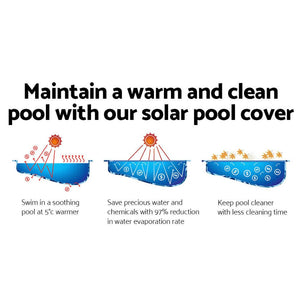 Aquabuddy 9.5X5M Solar Swimming Pool Cover 500 Micron Isothermal Blanket