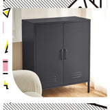 ArtissIn Buffet Sideboard Locker Metal Storage Cabinet - SWEETHEART Charcoal