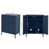 ArtissIn Buffet Sideboard Locker Metal Storage Cabinet - SWEETHEART Blue