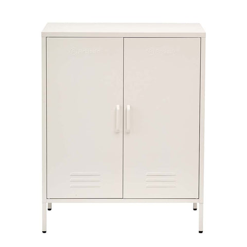 ArtissIn Sweetheart Metal Locker Storage Shelf Shoe Cabinet Buffet Sideboard White