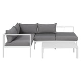 Gardeon 4-Seater Aluminium Outdoor Sofa Set Lounge Setting Table Chair Furniture