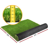 Primeturf Artificial Grass Fake Lawn Synthetic 2x5M Turf Plastic Plant 30mm