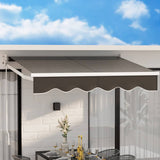 Instahut Retractable Folding Arm Awning Outdoor Canopy 2Mx1.5M Sunshade Grey