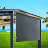 Instahut Outdoor Blind Privacy Screen Roll Down Awning Canopy Window 2.4X2.5M