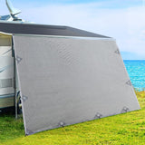 5.2M Caravan Privacy Screens 1.95m Roll Out Awning End Wall Side Sun Shade