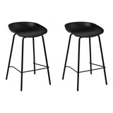 Artiss Set of 2 Metal Bar Stools - Black