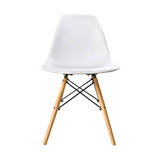 Artiss Set of 4 Retro Beech Wood Dining Chair - White