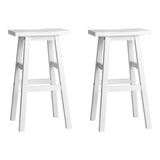 Artiss Set of 2 Beech Wood Bar Stools - White