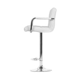 Artiss Set of 2 Bar Stools Gas lift Swivel - Steel and White