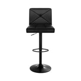 Artiss Set of 4 Bar Stools PU Leather Criss Cross Style - Black