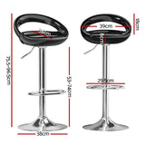 Artiss Bar Stools Kitchen Stool Dining Counter Chairs Gas Lift Swivel x2