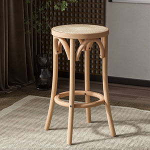 Artiss Bar Stools Wooden Stool Counter Chair Kitchen Barstools Rattan Seat