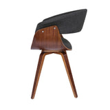 Artiss Timber Wood and Fabric Dining Chair - Charcoal