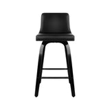 Artiss Set of 4 Wooden PU Leather Bar Stool - Black