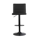 Artiss Set of 2 Faux Linen Bar Stools - Black