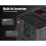 Giantz Battery Box 300W Inverter Deep Cycle Battery Portable Caravan Camping USB