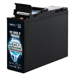 Giantz AGM Deep Cycle Battery 12V 135Ah Portable 4WD Sealed Marine Solar Slim