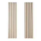 Artiss 2X Blockout Curtains Blackout Window Curtain Eyelet 140x230cm Beige