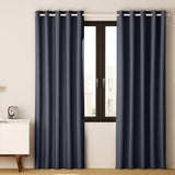 Artiss 2X Blockout Curtains Blackout Window Curtain Eyelet 180x213cm Charcoal