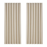 Artiss 2X Blockout Curtains Blackout Window Curtain Eyelet 240x230cm Beige