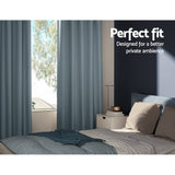 Artiss 2X Blockout Curtains Blackout Window Curtain Eyelet 240x230cm Grey