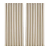 Artiss 2X Blockout Curtains Blackout Window Curtain Eyelet 300x230cm Beige