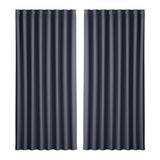 Artiss 2X Blockout Curtains Blackout Window Curtain Eyelet 300x230cm Charcoal