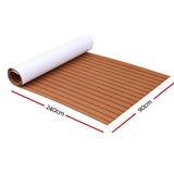 Seamanship EVA Foam Boat Flooring Mat Decking Sheet 240x90x0.6cm Dark Brown