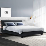 Artiss Neo Bed Frame Fabric - Charcoal Queen