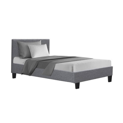 Artiss Neo Bed Frame Fabric - Grey Single