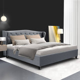 Artiss Pier Bed Frame Fabric - Grey King