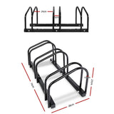 Portable Bike 3 Parking Rack Bicycle Instant Storage Stand - Black