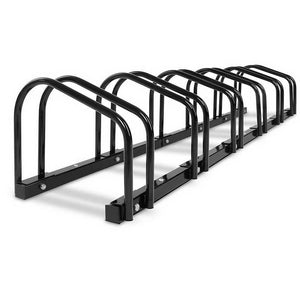 Portable Bike 6 Parking Rack Bicycle Instant Storage Stand - Black