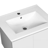 Cefito Vanity Unit Ceramic Basin Cabinet Storage Bathroom Wall Mounted 600mm White