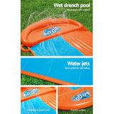 Bestway Inflatable Water Slip Slide Double Kids Splash Toy Outdoor Play 4.88M