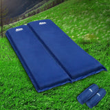 Weisshorn Self Inflating Mattress Camping Sleeping Mat Air Bed Pad Double Navy 10CM Thick