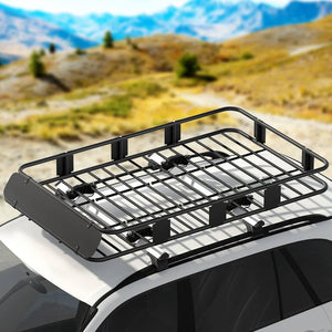 Giantz Universal Roof Rack Basket Car Luggage Carrier Steel Vehicle Cargo 160cm